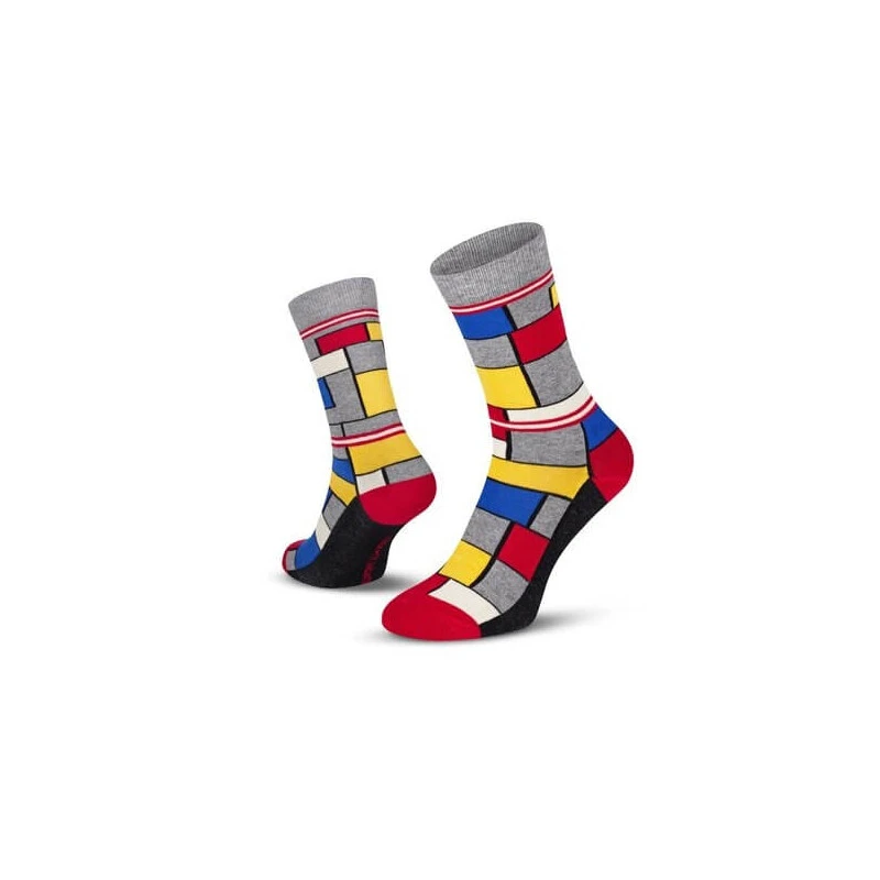Le Patron Classic Jersey Look Socks Mondrian Grey 39/42 3 Le Patron Classic Jersey Look Socks Mondrian Grey 39/42
