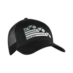 PEARL IZUMi Recycled Trucker Hat Bike Stripe Black ONESI