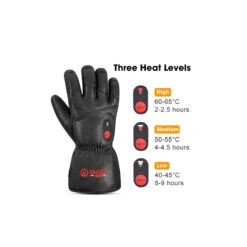 SAVIOR Beheizbarer Fingerhandschuh Leder Unisex Black XS -Fahrradzubehör Angebote savior beheizbarer fingerhandschuh leder unisex black xs4