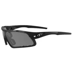 Tifosi Sonnenbrille, DAVOS, Matte Black, M-L, Smoke/AC-Red/Clear